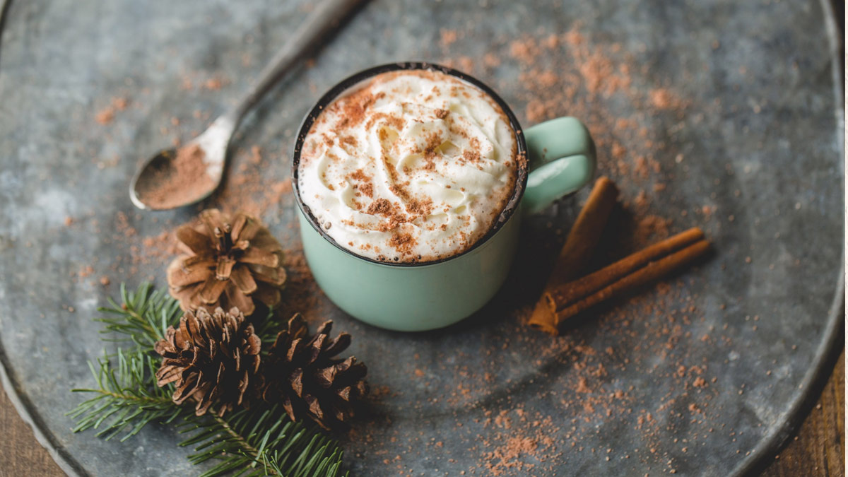 Hot cocoa with whipped cream