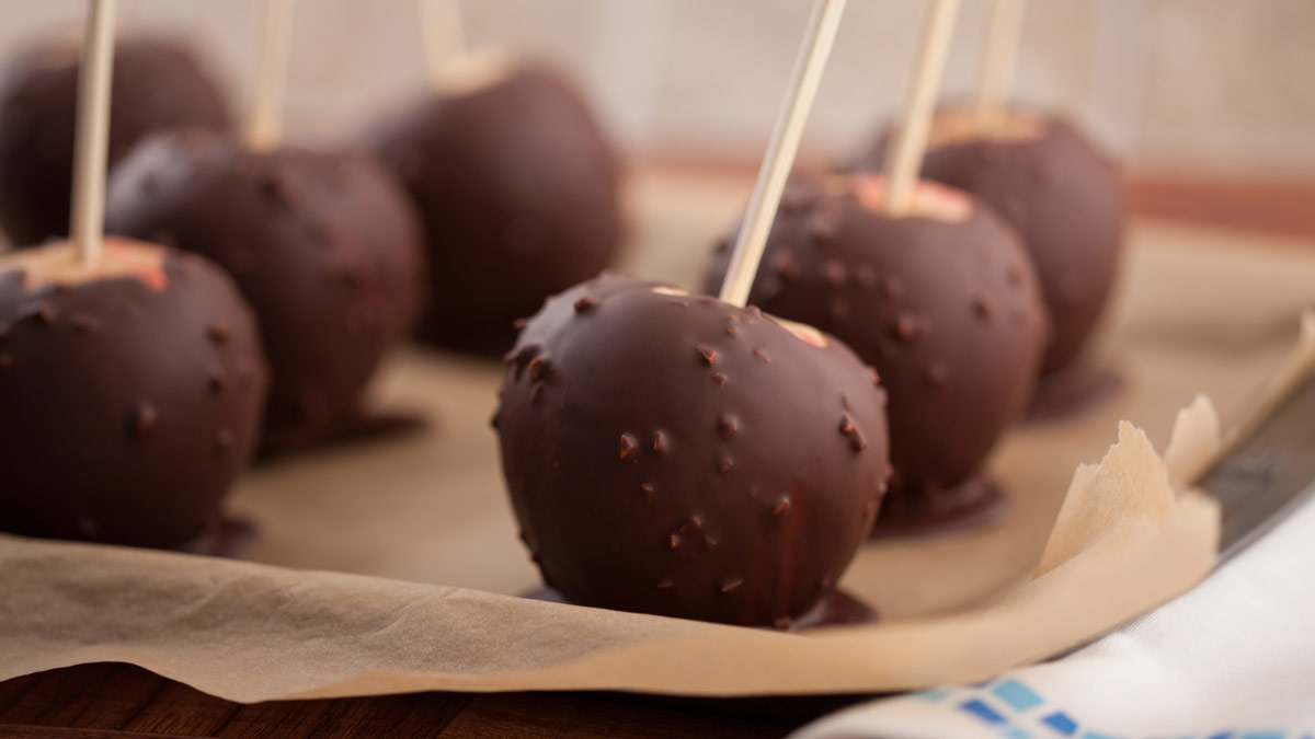 Chocolate-Covered Apples On A Stick