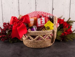 gift basket including fair trade, organic goodies
